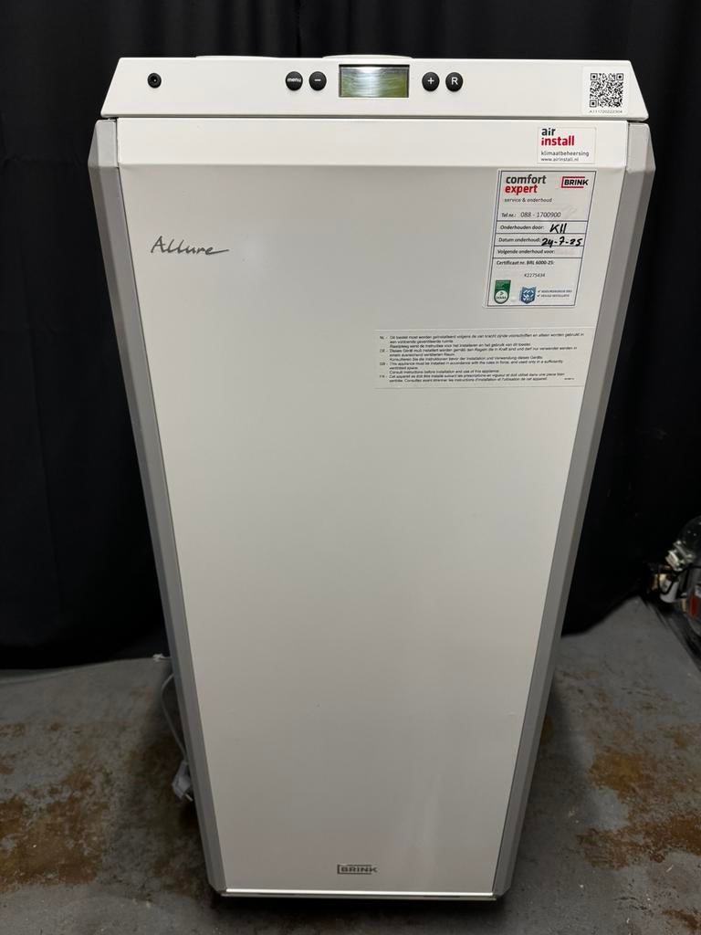 Brink Allure B25 HR V5 Upflow 2100 m3/h BJ 06-2022 (ZGAN), Doe-het-zelf en Verbouw, Verwarming en Radiatoren, Ophalen, Hoog rendement (Hr)