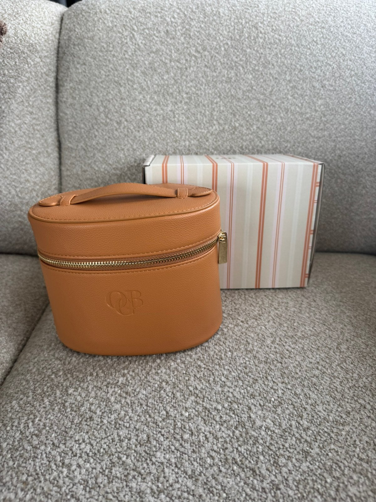 Olcay gulsen beauty vanity case cognac, Ophalen of Verzenden, Zo goed als nieuw, Ogen