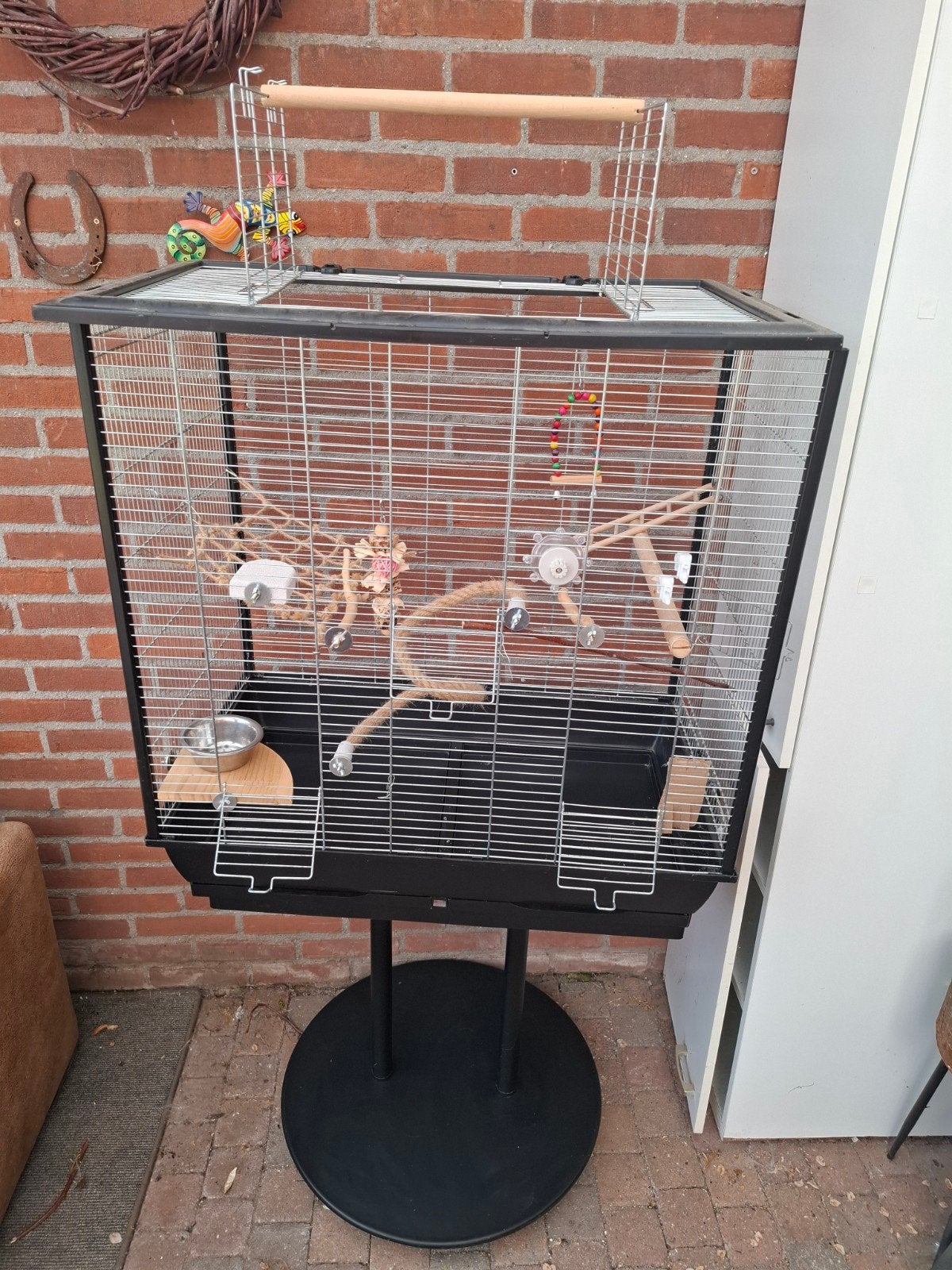 Complete Vogelkooi Startset Parkiet,agopornis,Canarie,forpus, Ophalen, Nieuw, Metaal, Vogelkooi