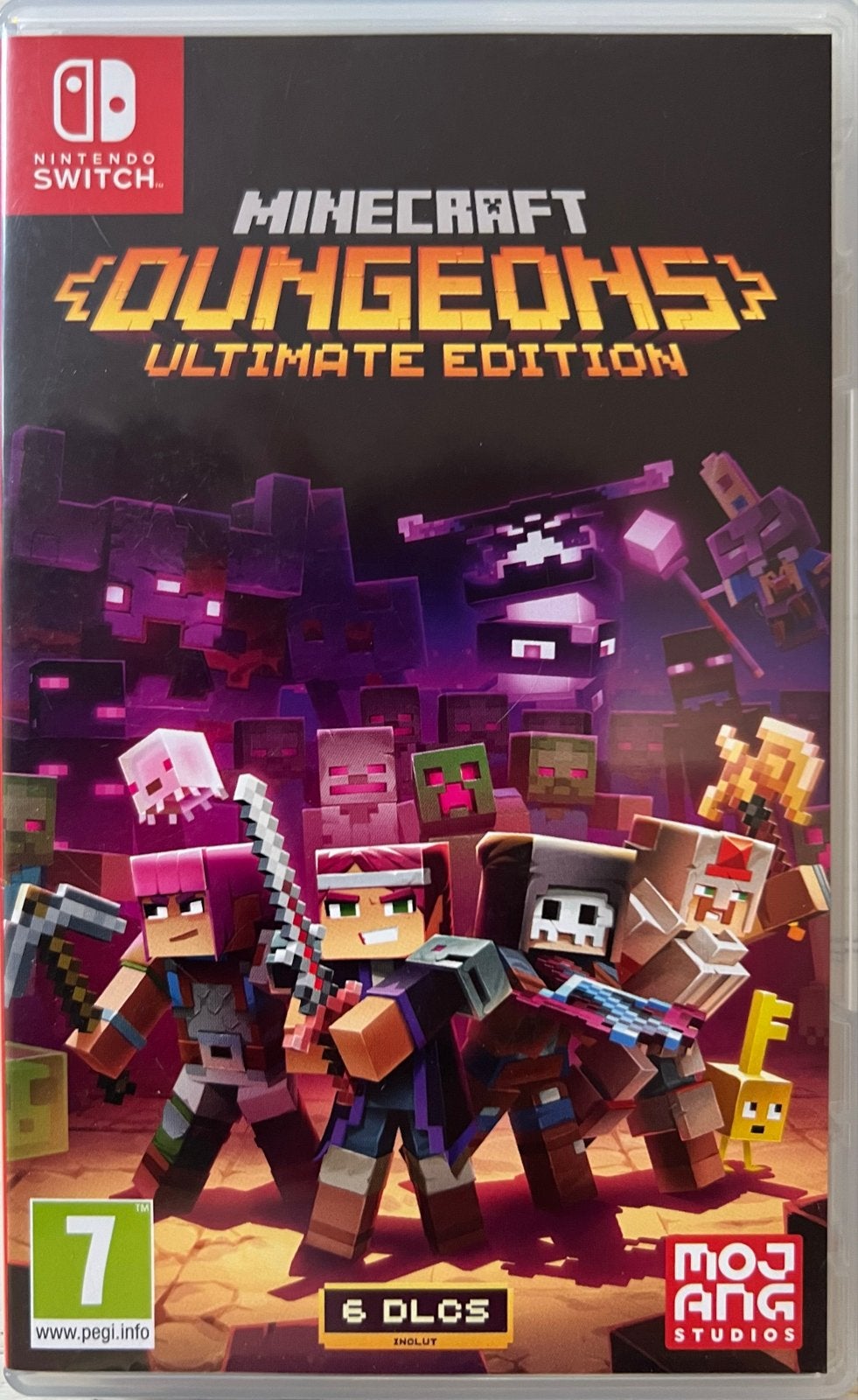 Minecraft Dungeons Ultimate Edition Nintendo Switch, Ophalen of Verzenden, Zo goed als nieuw, Switch Original, Met games