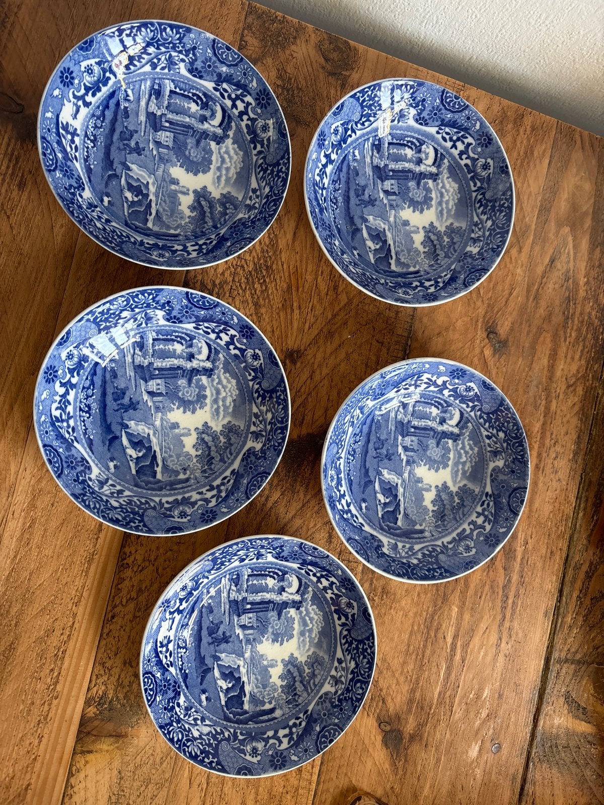 Set van 5 Copeland Spode's Italian schaaltjes, Ophalen