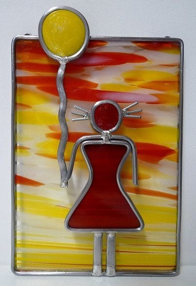 Glas in lood schilderijtje, Ophalen of Verzenden, Nieuw, Glas