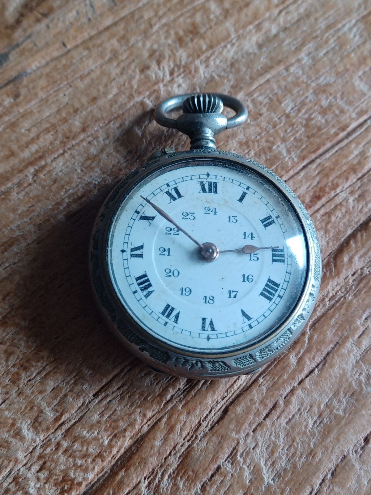 Zakhorloge Dames circa 1880 Dupose zilver, Ophalen of Verzenden, Zilver