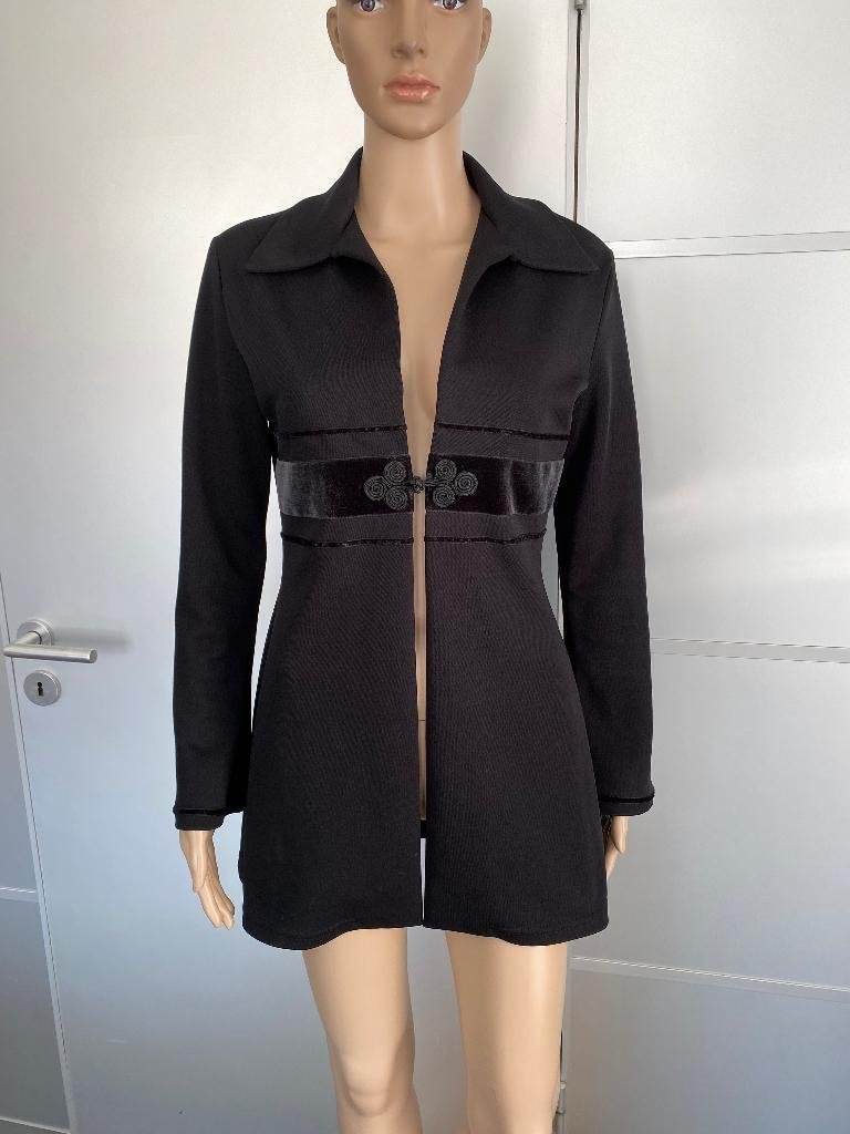 K03 Morgan de Toi maat S=36 lang jasje/blazer/colbert zwart, Kleding | Dames, Zwart, Ophalen of Verzenden, Zo goed als nieuw, Jasje