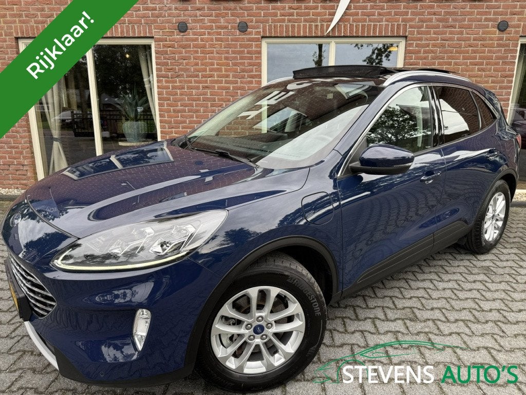 Ford Kuga 2.5 PHEV Titanium X PANODAK / SCHUIF.KANTELDAK / T, 14 kWh, Gebruikt, 4 cilinders, Blauw
