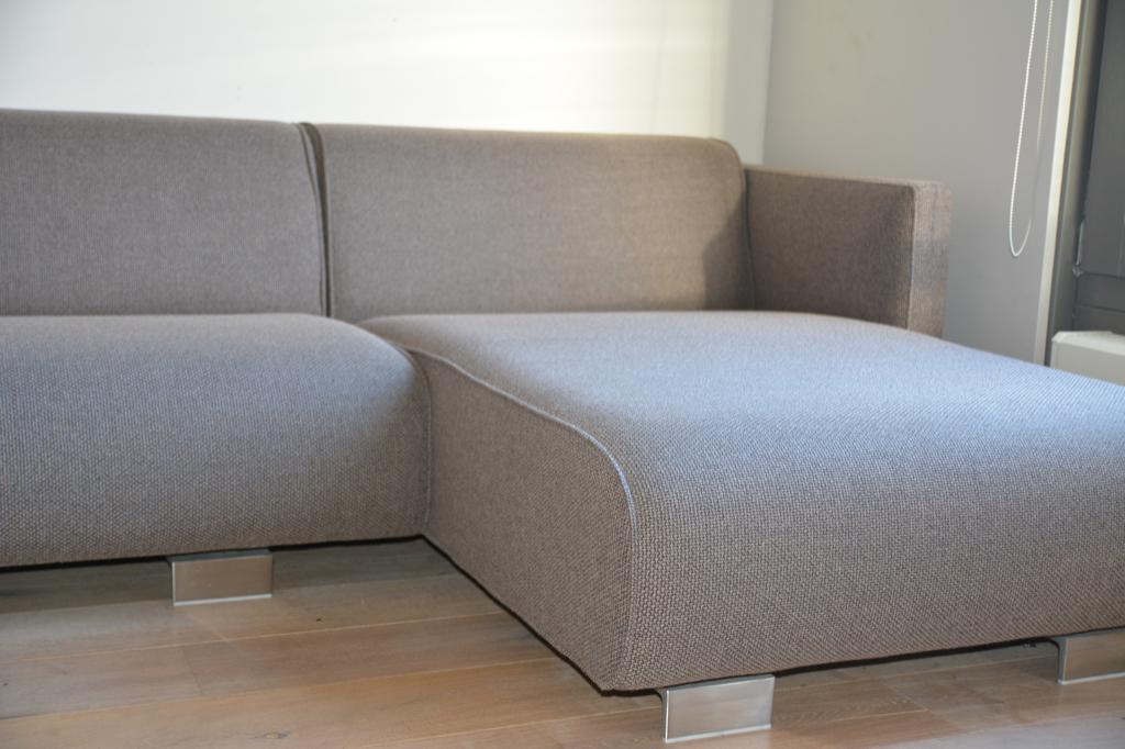 Rolf Benz 3-zits bank + chaise longue, Ophalen, 300 cm of meer, 75 tot 100 cm, Zo goed als nieuw