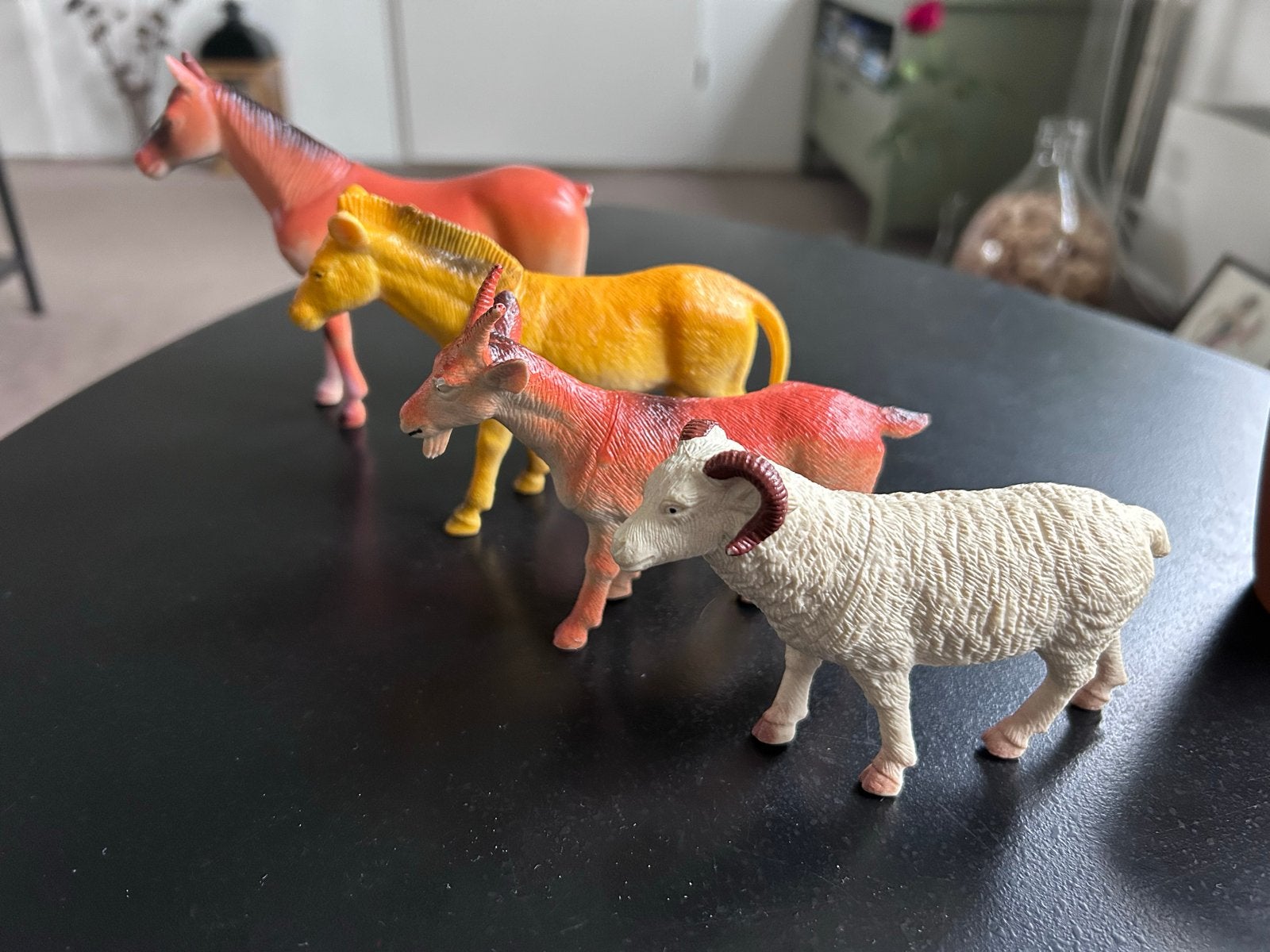 Dieren figuren speelgoed: paarden, geit, schaap, Ophalen of Verzenden, Gebruikt, Jongen of Meisje