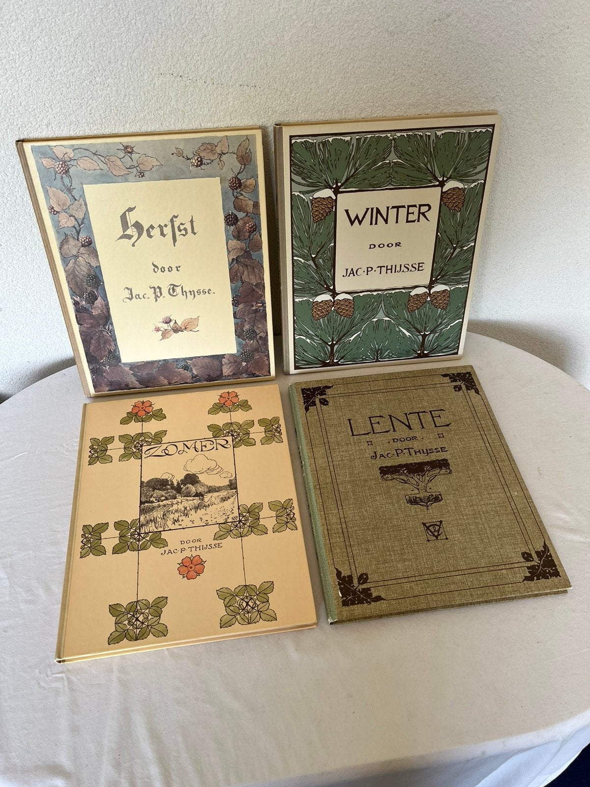 4x Jac P Thijsse Plaatjesalbums Herfst Winter Lente Zomer, Ophalen of Verzenden, Zo goed als nieuw, Plaatjesalbum