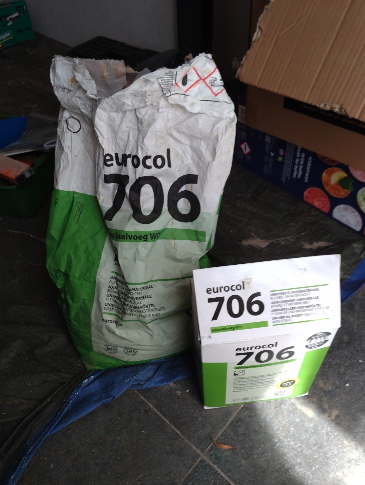 Eurocol 706 voegmiddel - ongeveer 7 kg overcompleet, Doe-het-zelf en Verbouw, Tegels, Ophalen