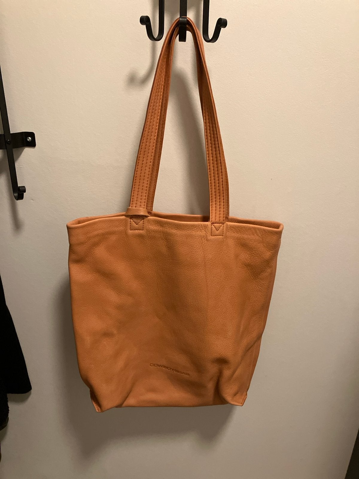 Cowboysbag shopper in oranje leer, Ophalen of Verzenden, Gebruikt, Oranje, Shopper