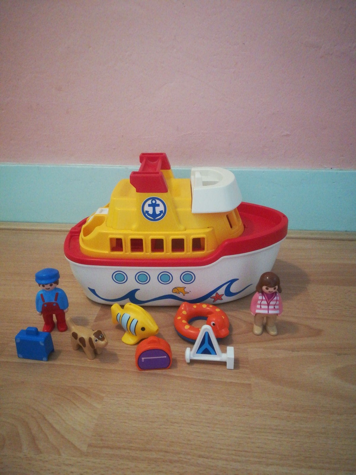 Playmobil 1.2.3. boot met figuren en accessoires, Ophalen, Gebruikt, Overige typen