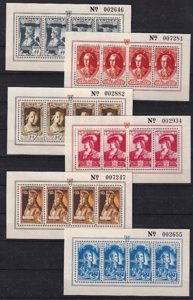 X186) 1943 Vlaams Legioen 6 kleinbogen €1050 MNH geen gar, Ophalen of Verzenden, Postfris
