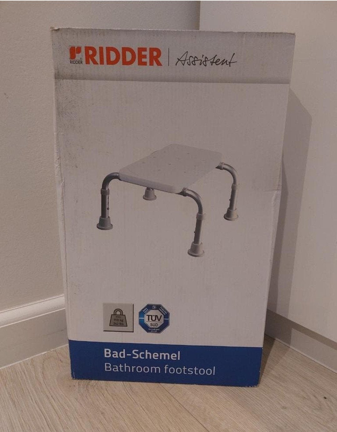 Ridder Badkruk - Bad-Schemel - Badkamer voetenbank, Ophalen, Overige typen, Nieuw, Wit