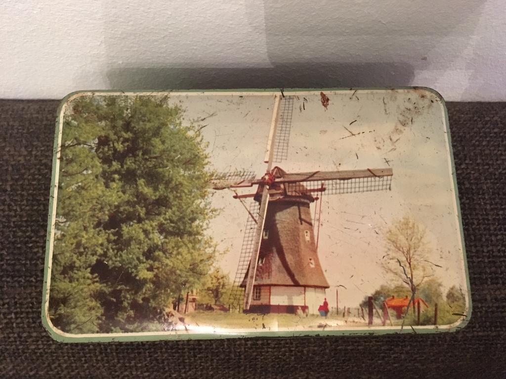 Antiek Verblifa (Krommenie)"Mooi Holland" blik voor koekjes, Verzamelen, Blikken, Gebruikt, Overige, Ophalen of Verzenden
