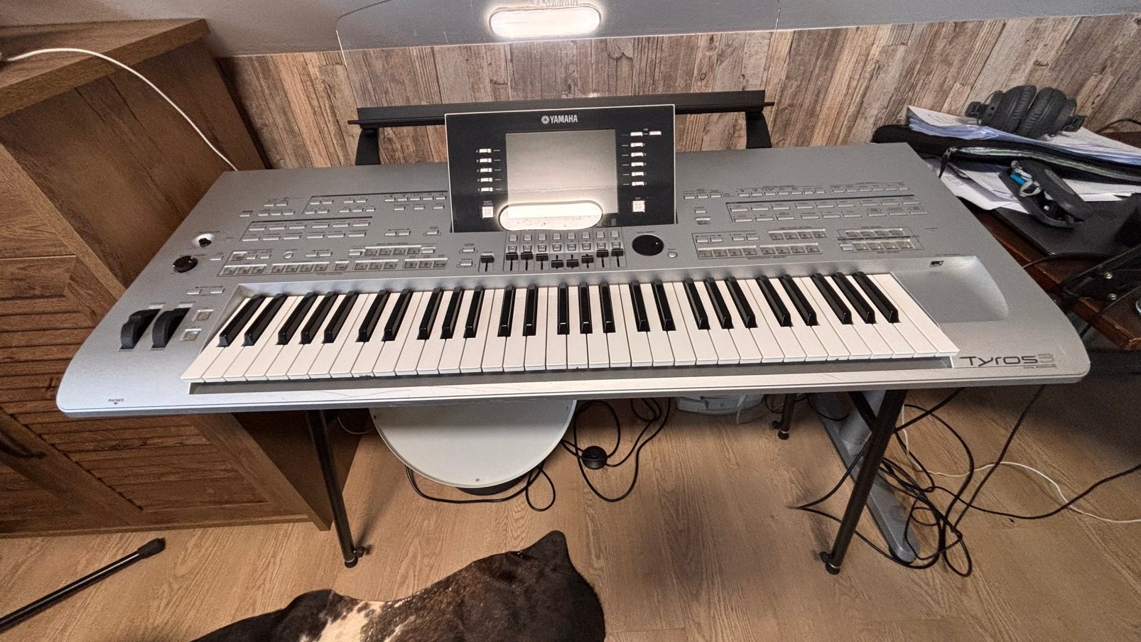 Yamaha Tyros 3 + extra’s, Ophalen, 61 toetsen, Gebruikt, Midi-aansluiting