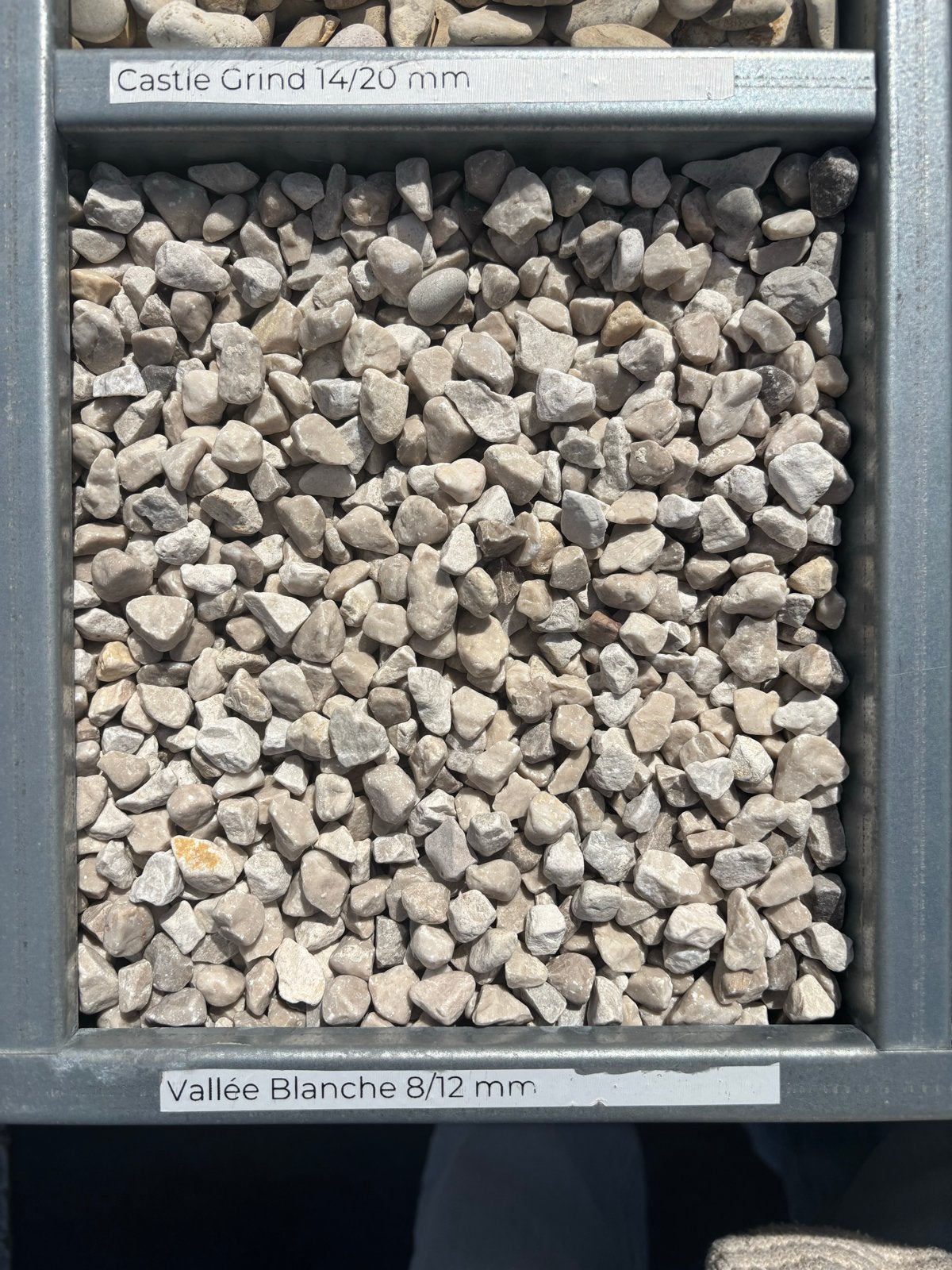 1/3 big bag Vallée Blanche grind 8/12mm - Nieuw, Tuin en Terras, Ophalen, Nieuw, Beige, Grind