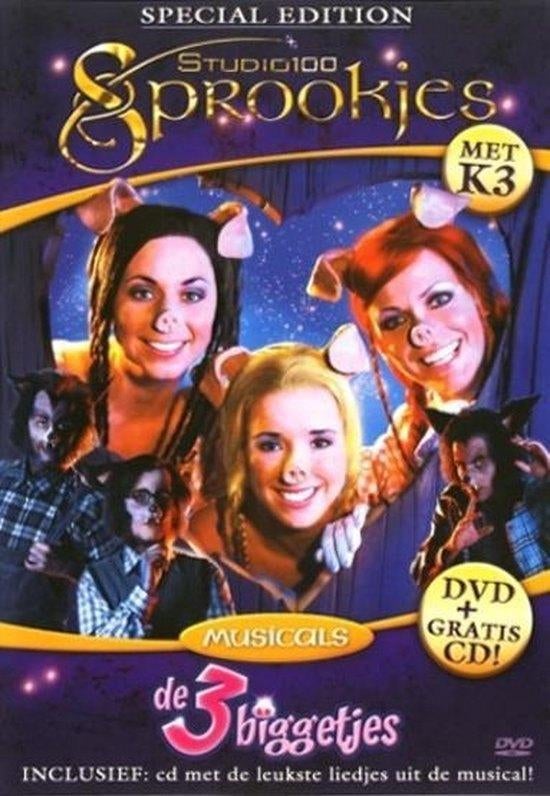 3 Biggetjes - De Musical - DVD + CD, Cd's en Dvd's, Dvd's | Kinderen en Jeugd, Alle leeftijden, Verzenden, Zo goed als nieuw, Boxset