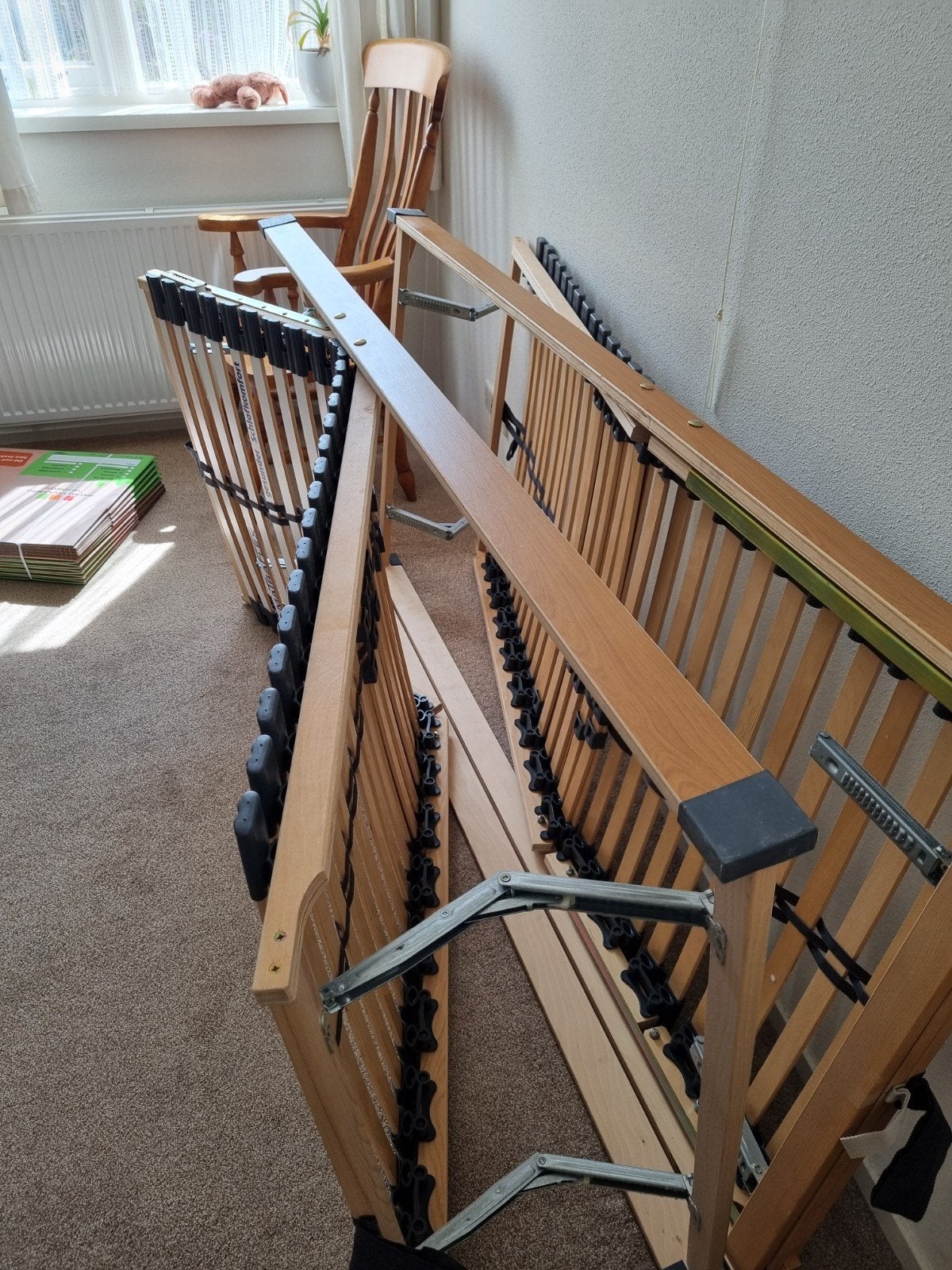 2x Verstelbare Lattenbodem 90x190 cm, Ophalen, Gebruikt, 90 cm, Eenpersoons