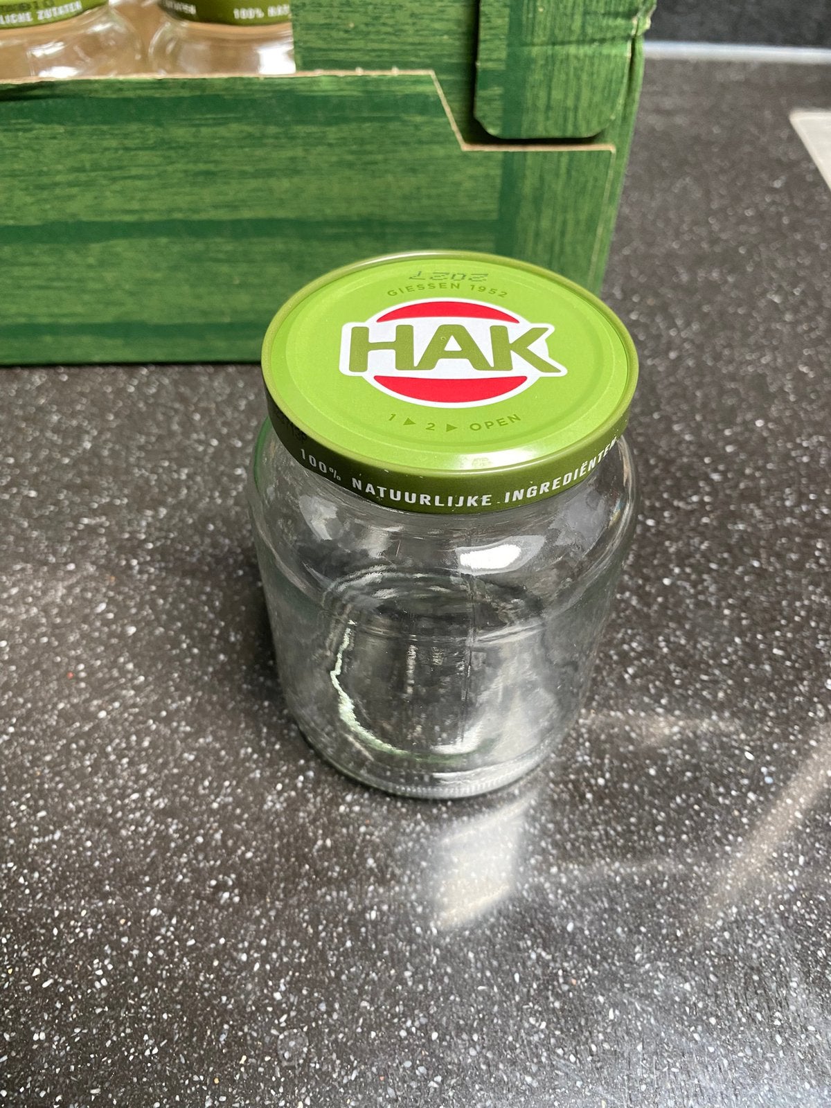 Hak potjes netjes en schoon voor bv inmaak van groente/fruit, Ophalen of Verzenden, Zo goed als nieuw, Glas, Pot, Bus of Blik