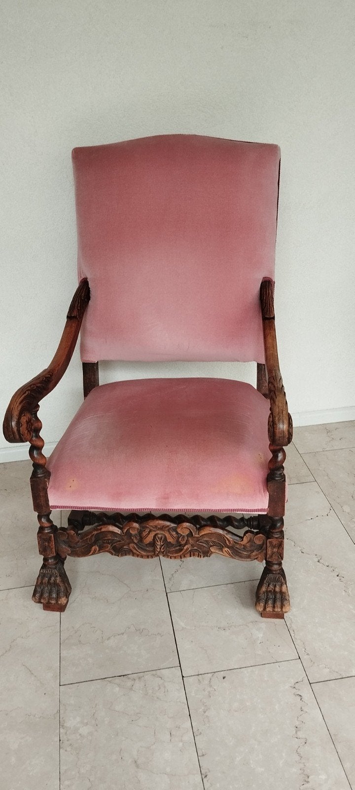 Oude stoel, eiken, Antiek en Kunst, Ophalen