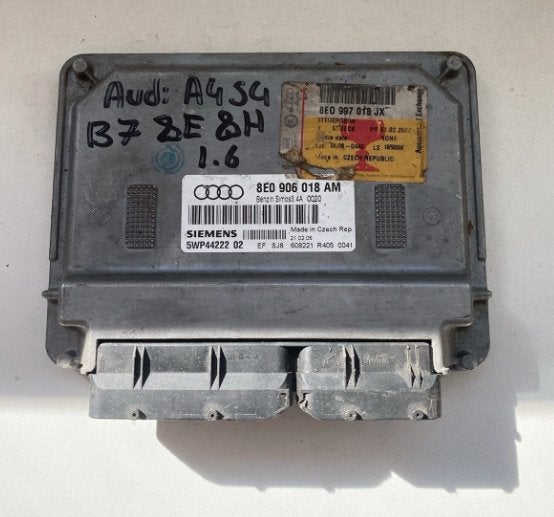 Audi A4 (B7) 1.6i (ALZ) 8E0906018AM Ecu, Auto diversen, Overige Auto diversen, Ophalen of Verzenden