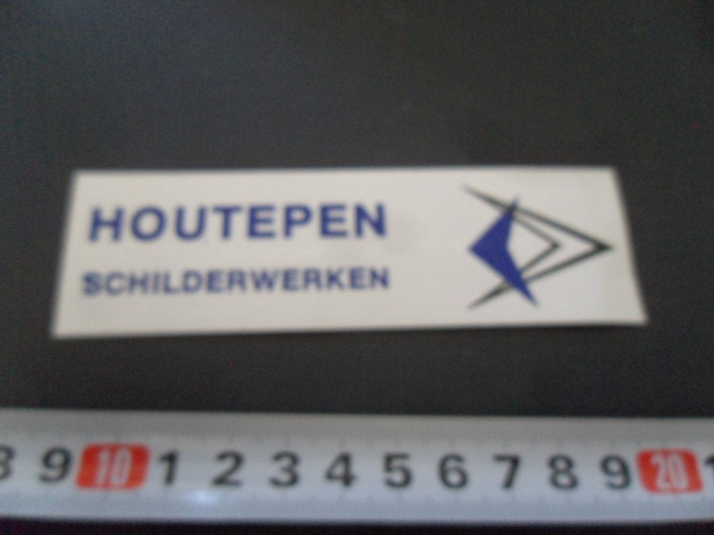 sticker HOUTEPEN schilderwerken, Ophalen, Zo goed als nieuw