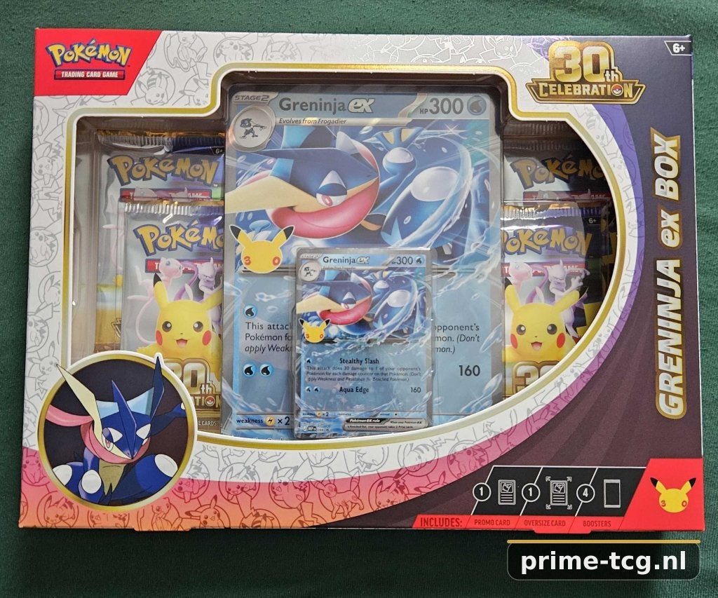Pokémon 30th Celebration – Greninja ex Box, Ophalen, Nieuw, Boosterbox, Foil