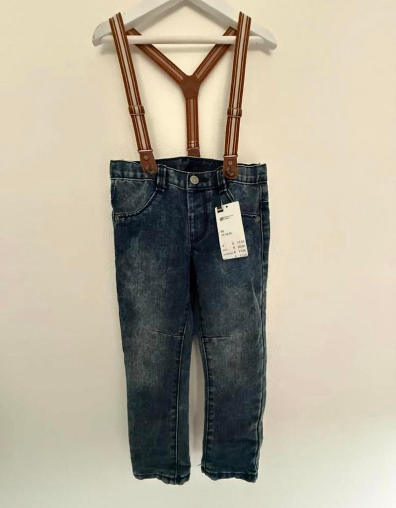 Hema bretels spijkerbroek donkerblauwe jeans tuinbroek 98, Kinderen en Baby's, Kinderkleding | Maat 98, Ophalen of Verzenden, Nieuw