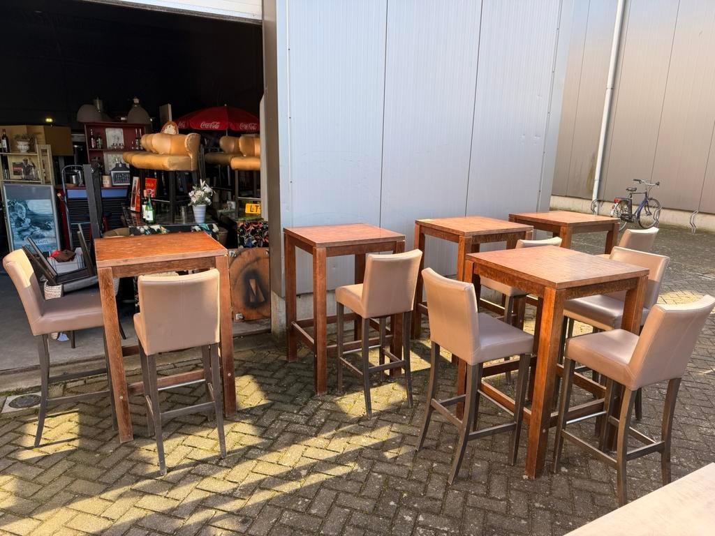 Statafels 70x70 cm hangtafels pokertafel bartafel bar, Ophalen of Verzenden, Gebruikt