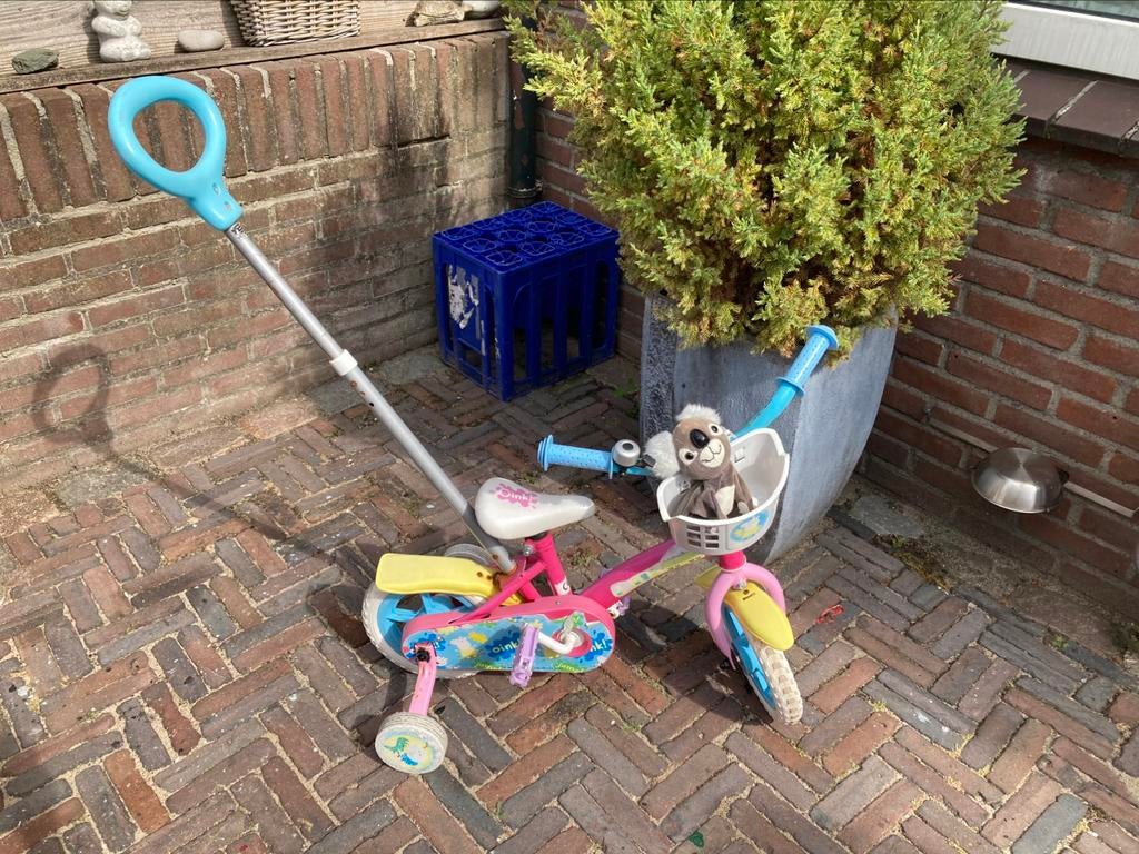 Te koop: mooie driewieler van Oink incl koala, Ophalen, Gebruikt, Duwstang
