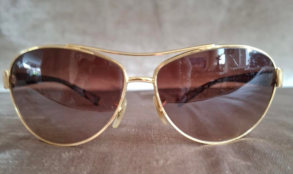 Ray-Ban Dames Zonnebril Bruin/Goud Met Box IZGS, Ophalen of Verzenden, Zo goed als nieuw, Bruin, Ray-Ban
