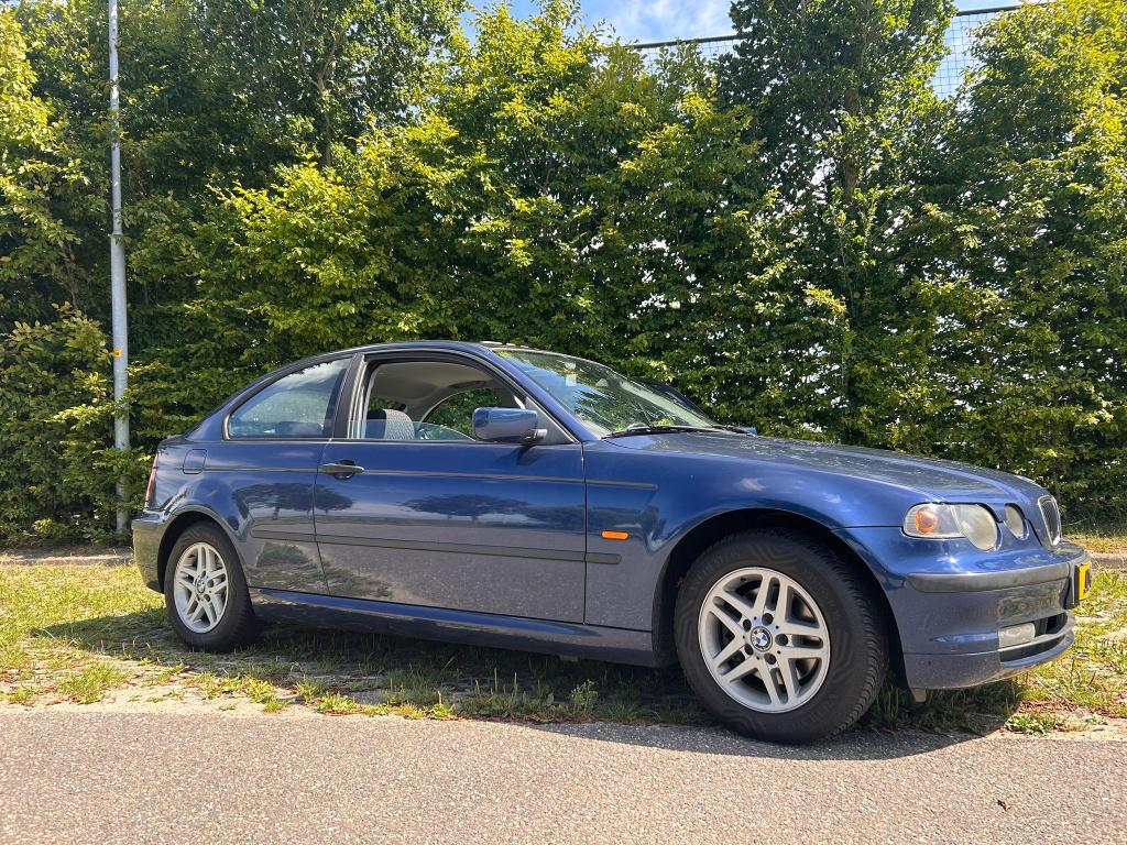 BMW 3-Serie 1.8 TI 316 Compact 2004 Blauw, Auto's, BMW, 65 €/maand, Achterwielaandrijving, 1250 kg, 4 cilinders