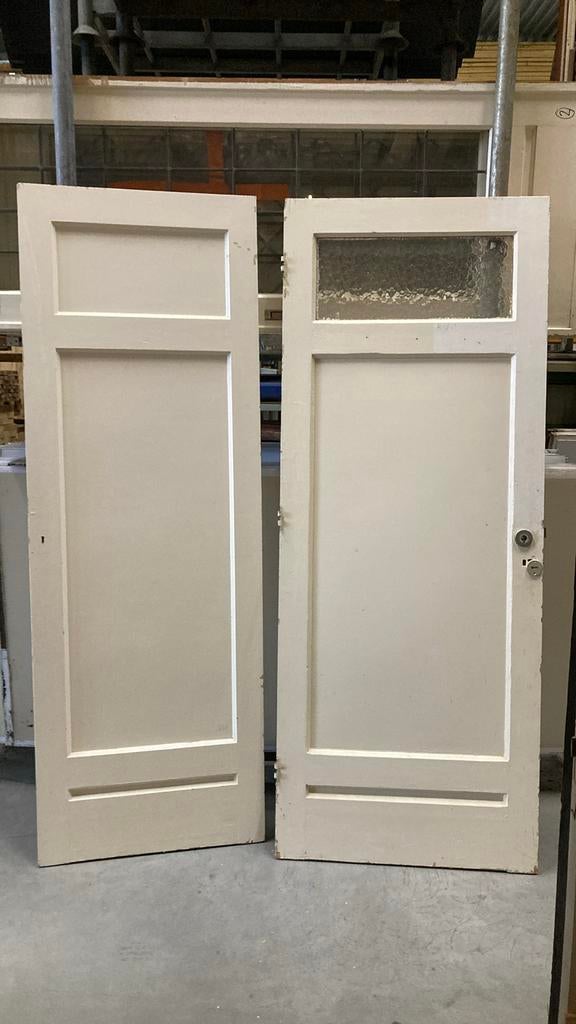 Paneeldeuren | 1/2/3/4 vakken | jaren 30 | antieke | glas |, Ophalen, 80 tot 100 cm, Binnendeur, 200 tot 215 cm
