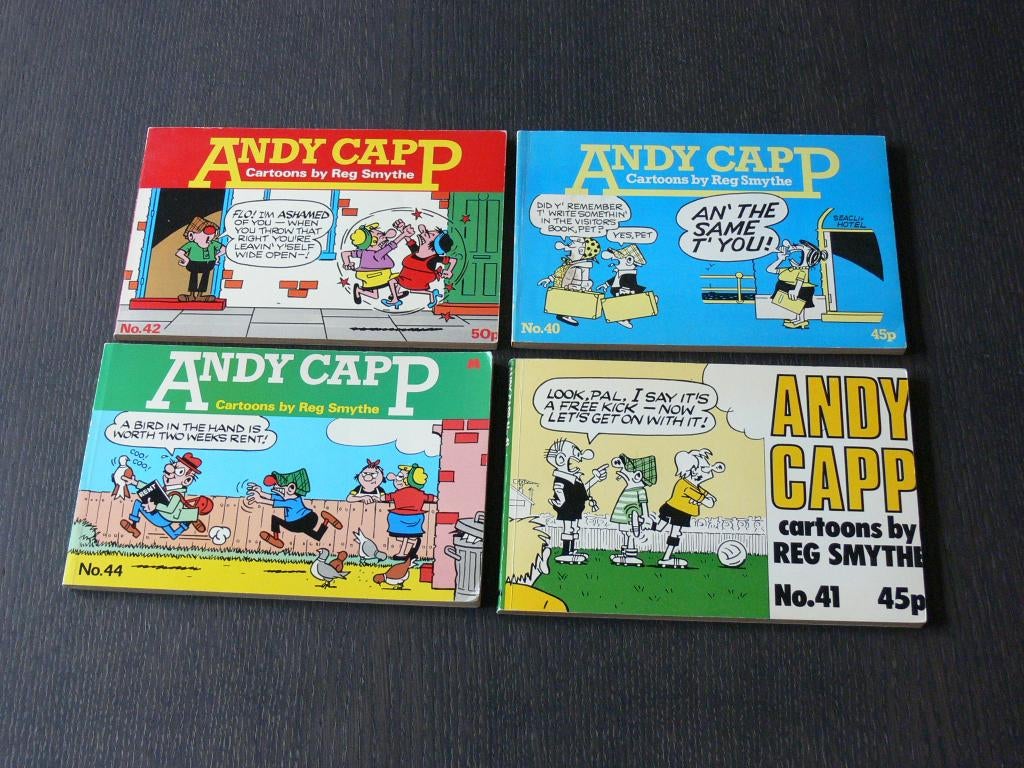 Andy Capp - deel 40, 41, 42 en 44, Meerdere stripboeken, Ophalen of Verzenden, Gelezen