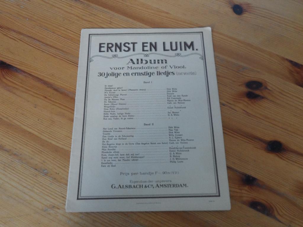 Ernst en luim 30 jolige en ernstige liedjes, Muziek en Instrumenten, Gebruikt, Ophalen of Verzenden, Thema, Banjo of Mandoline