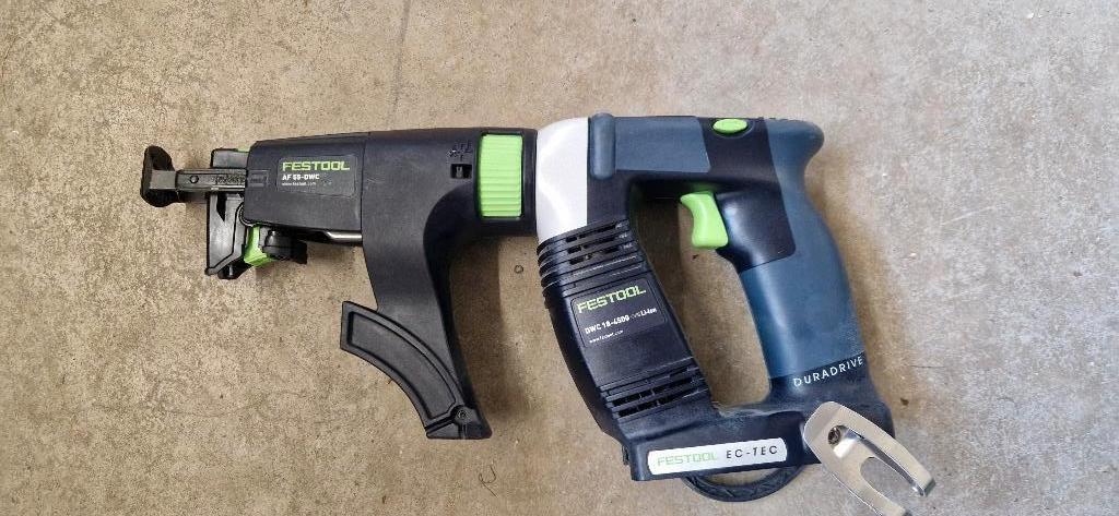 Festool  DWC 18-4500-Basic  bandschroefmachine,lader en accu, Overige typen, Ophalen of Verzenden, Zo goed als nieuw, 30 tot 70 mm