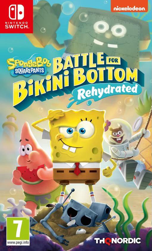 Nintendo Switch Spongebob Squarepants Battle for Bikini…, Spelcomputers en Games, Games | Nintendo Switch, Zo goed als nieuw, Avontuur en Actie