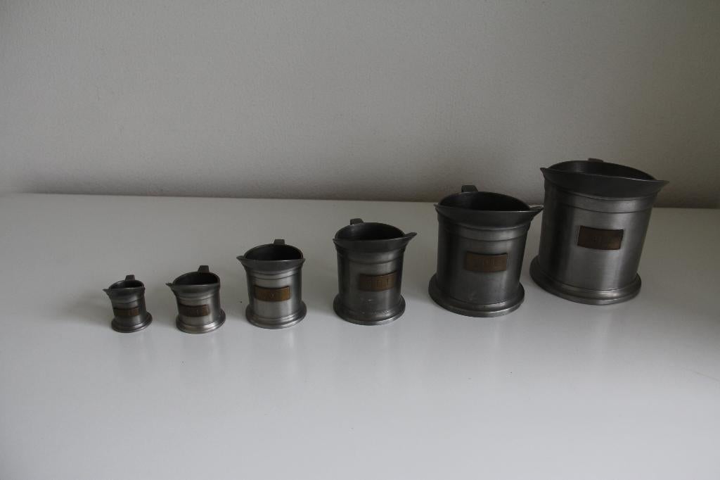 Set tinnen kannen/schalen/lampen zie beschrijving Set 300€, Antiek en Kunst, Ophalen of Verzenden