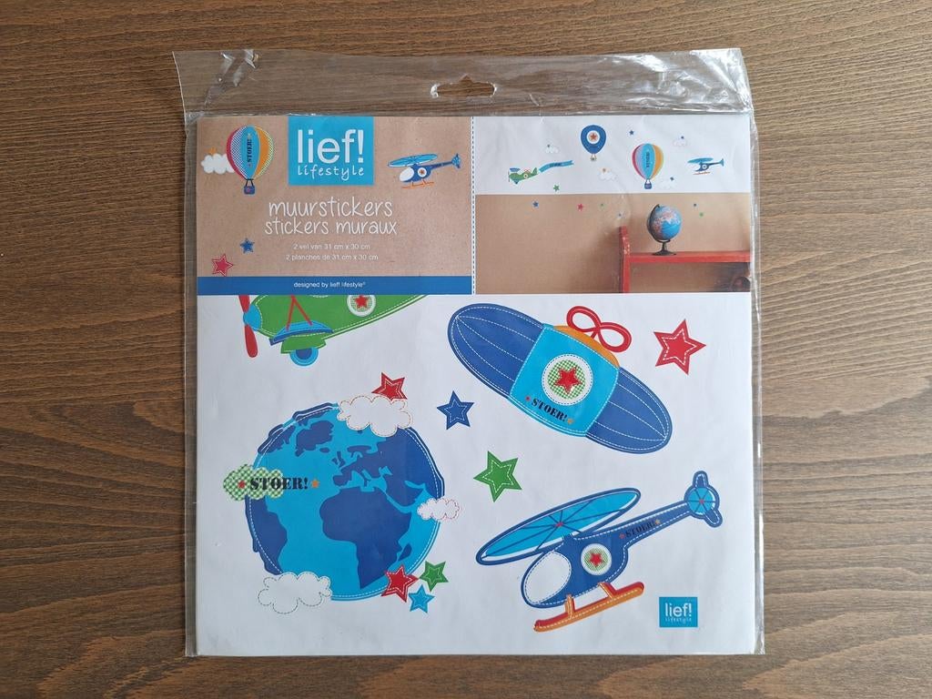Muurstickers - merk lief! - Stoer - luchtverkeer - nieuw, Ophalen of Verzenden, Nieuw, Wanddecoratie