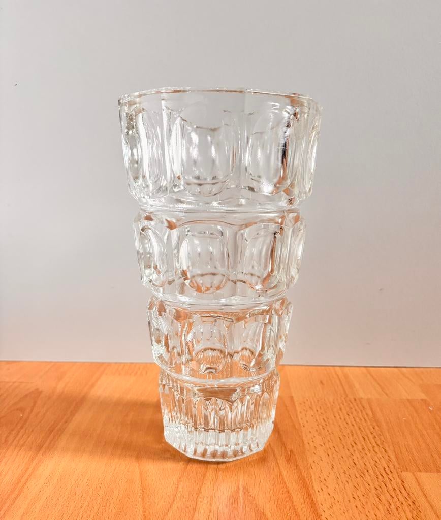 Glazen Art deco-vaas uit 1930 van Josef Hoffman, Overige kleuren, Ophalen of Verzenden, Minder dan 50 cm, Glas