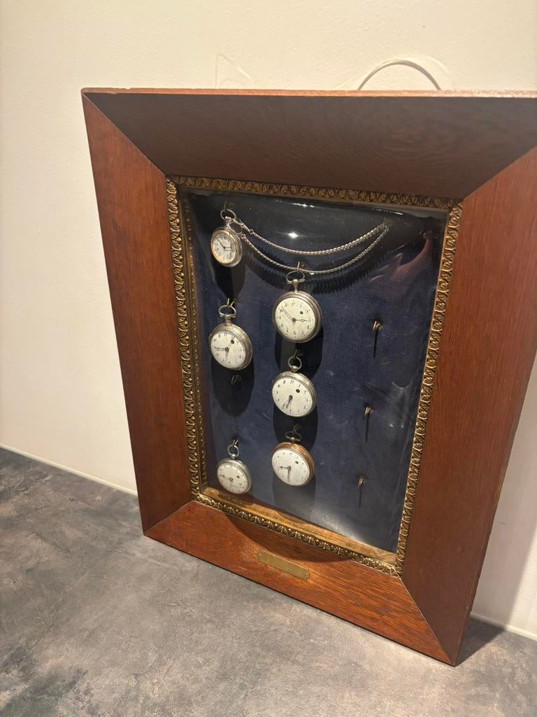 Zakhorloge  display case - vintage, Ophalen of Verzenden