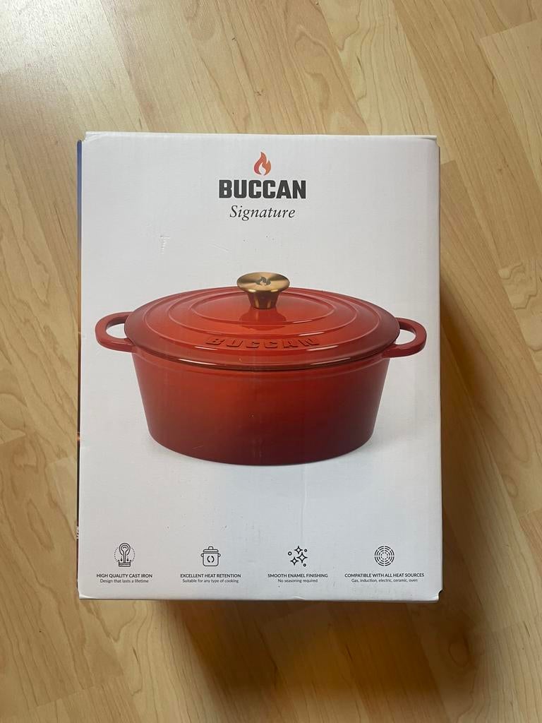 Buccan stoofpot zwart, Ophalen of Verzenden, Zo goed als nieuw, Gietijzer