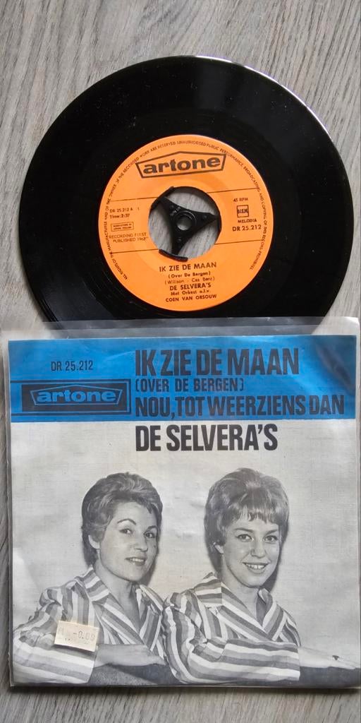 Single 45T De Selvera's - Ik Zie De Maan, Cd's en Dvd's, Vinyl Singles, Gebruikt, 7 inch, Single, Ophalen of Verzenden