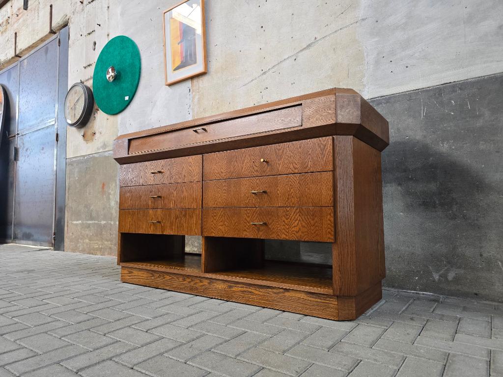 Jaren 60 Duitse Toonbank Vintage Winkel Vitrine Laden Kast 5, Met klep(pen), 150 tot 200 cm, Ophalen of Verzenden, Minder dan 100 cm