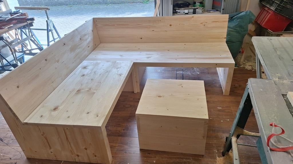 Loungebank van terug gedroogd en geschaafd steigerhout, Ophalen of Verzenden, Nieuw