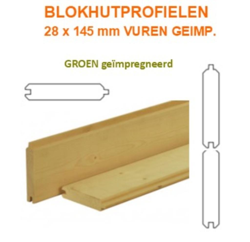 Blokhutprofielen  diverse houtsoorten, Ophalen, 25 tot 50 mm, Nieuw, Plank