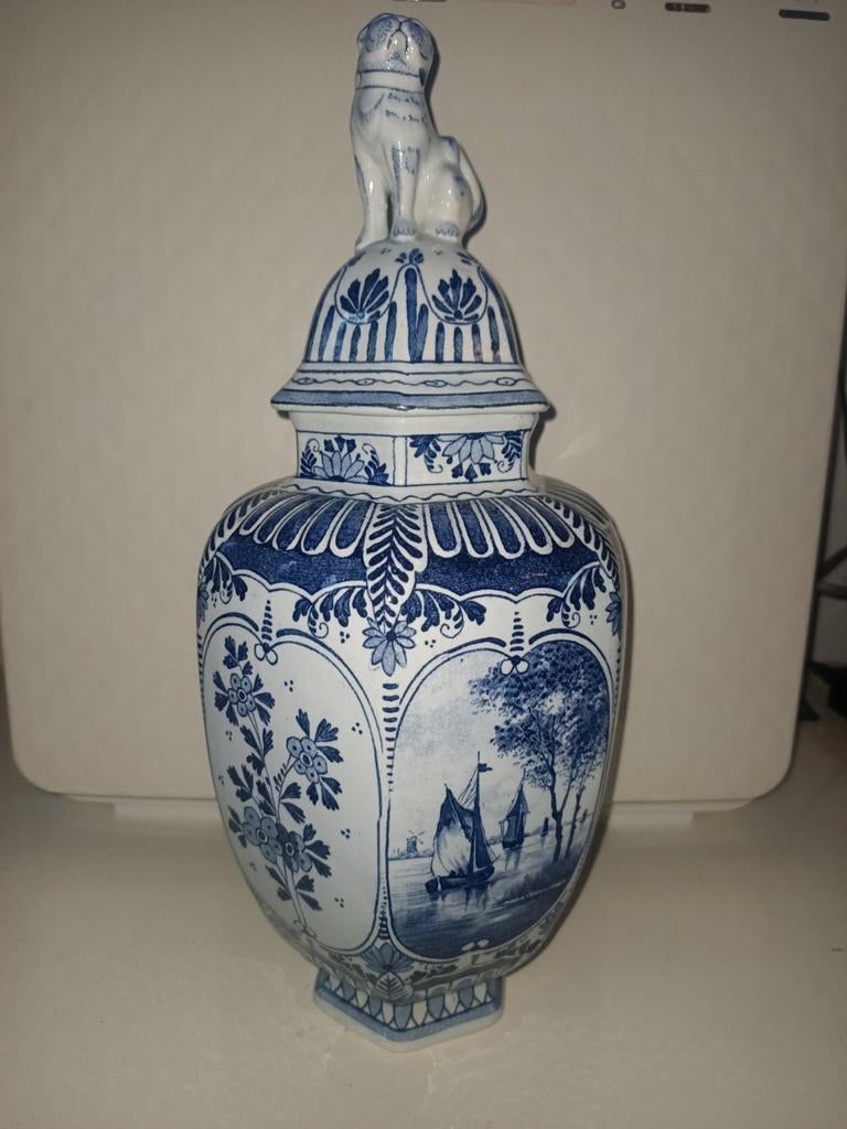 Delfts Blauw Collectie: Urn, Bord, Teller, Ophalen of Verzenden