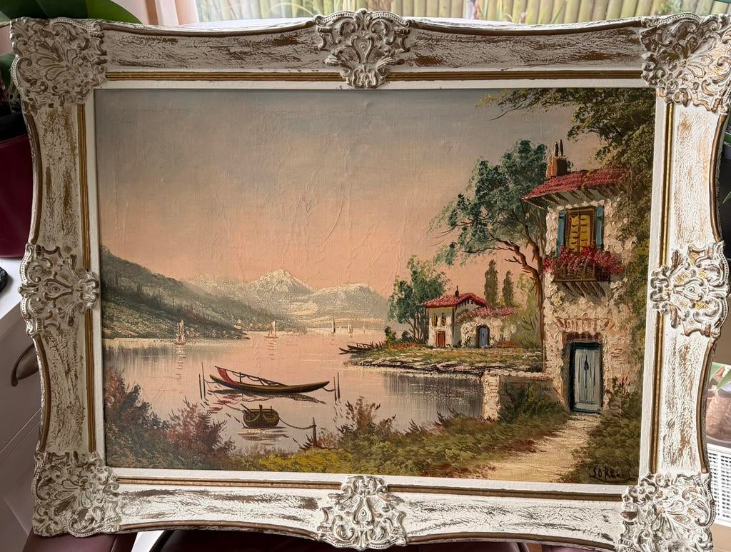 Italiaans meergezicht, Antiek en Kunst, Kunst | Schilderijen | Klassiek, Ophalen