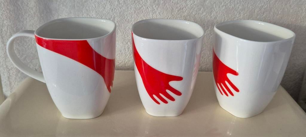 3 Vivo bekers "Happy Hands", Ophalen of Verzenden, Zo goed als nieuw, Porselein