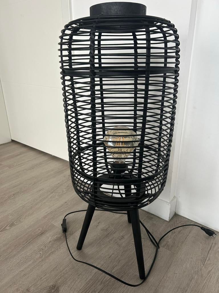 Xenos vloerlamp met gloeilamp - zgan, Ophalen, Zo goed als nieuw, Metaal, 100 tot 150 cm